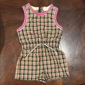Burberry Kids Plaid Romper